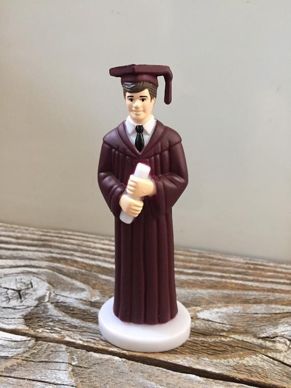 Male Graduation Party Ideas
 Male Maroon Graduation Cake Topper Party Decor