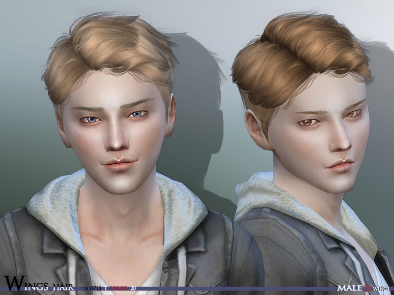 Male Hairstyles Sims 4
 WINGS Sims4 Hair TOS0713 MALE V 2 The Sims 4 Catalog