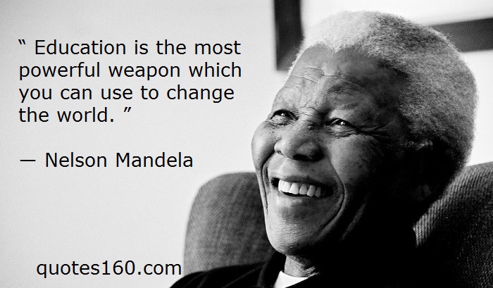 Mandela Education Quote
 Quotes About Education Nelson Mandela QuotesGram