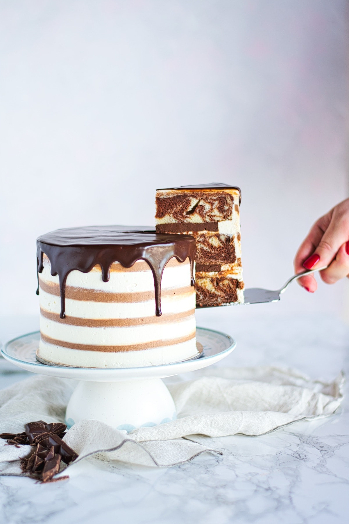 Marble Birthday Cake
 Zebra Marble Layer Cake