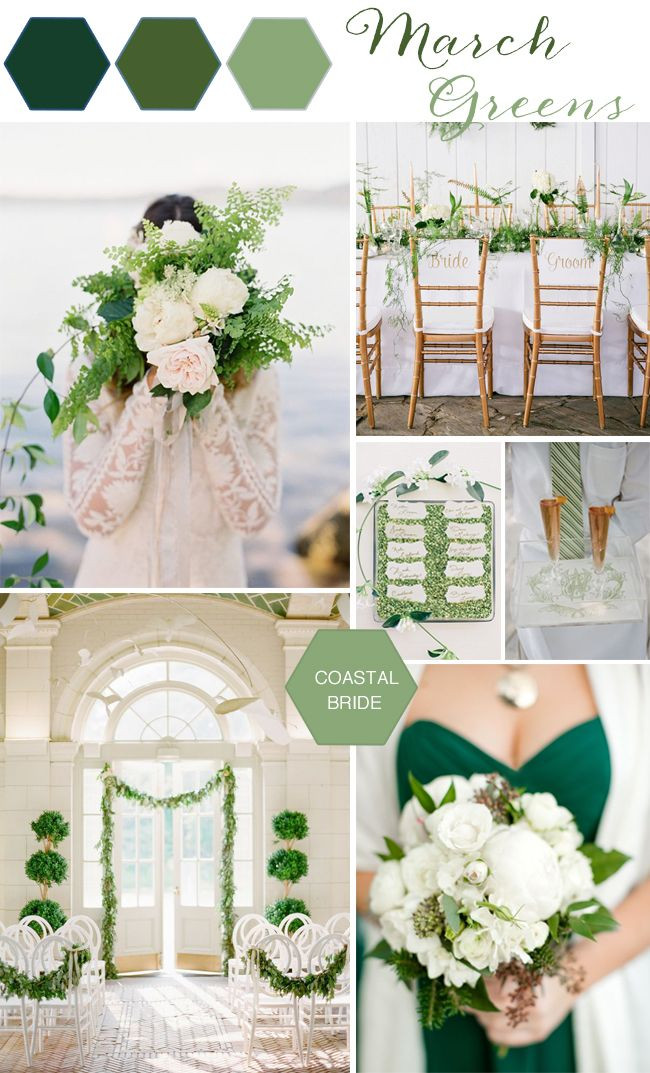 March Wedding Themes
 Green wedding decor inspiration