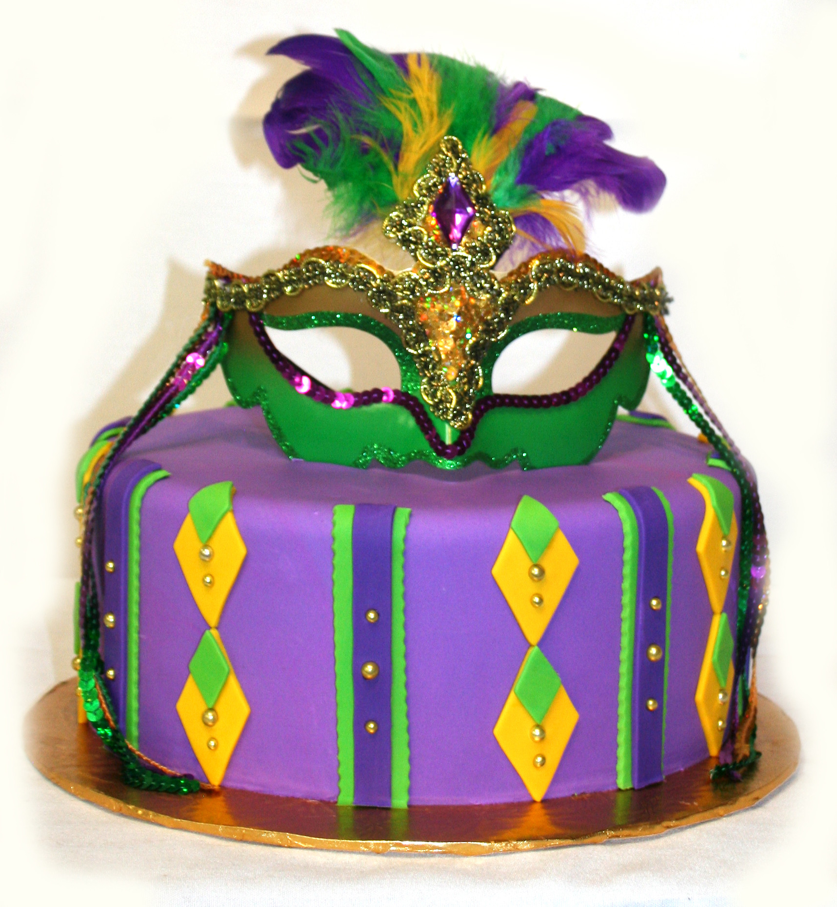 Mardi Gra Birthday Cake
 1205 Mardi Gras Kings Cake ABC Cake Shop & Bakery