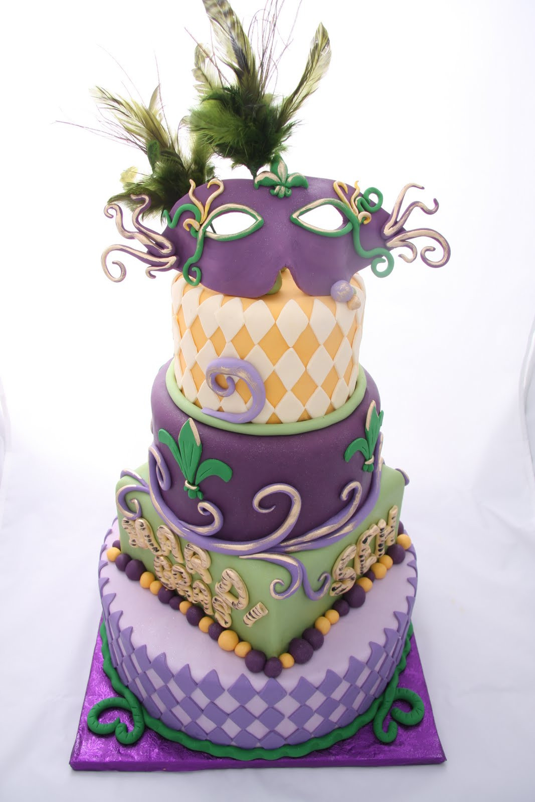 Mardi Gras Birthday Cakes
 The Crimson Cake Blog Mardi Gras Cake