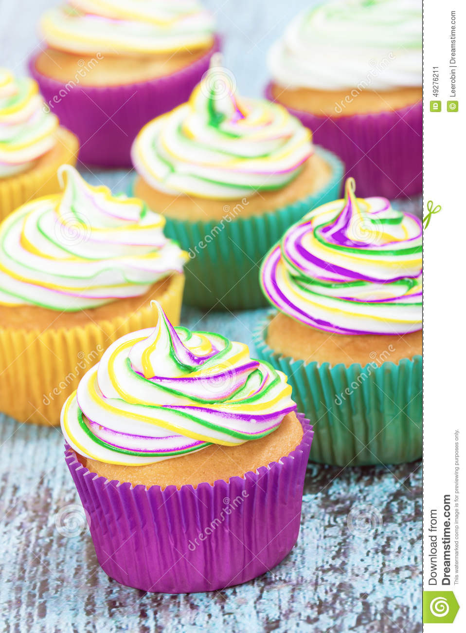Mardi Gras Cupcakes
 Mardi Gras cupcakes stock image Image of swirl purple