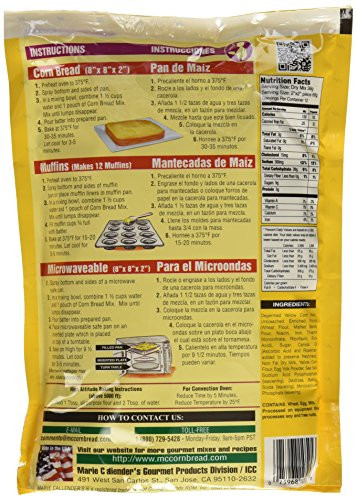 Marie Callendars Cornbread Mix
 Marie Callender s Original Corn Bread Mix 16 Oz 4 Pack