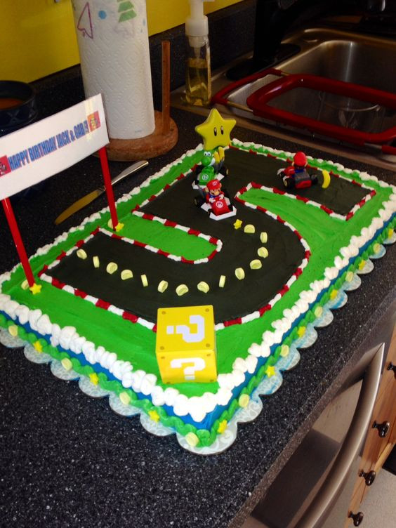 Mario Kart Birthday Cake
 Mariokart cake Baking Pinterest