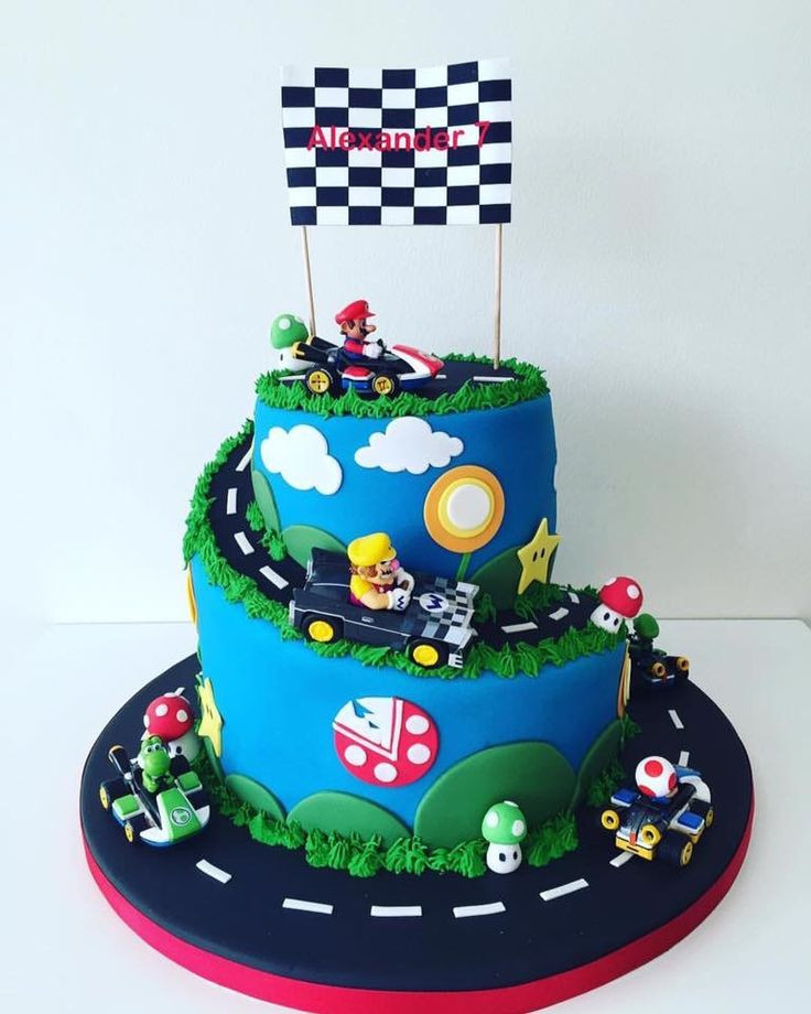 Mario Kart Birthday Cake
 28 best Elyana s 6th birthday Yoshi images on Pinterest