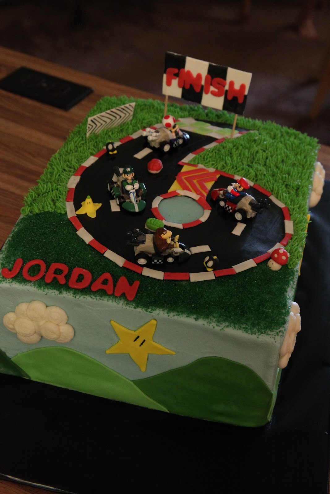 Mario Kart Birthday Cake
 the cake box girls Mario Kart birthday cake