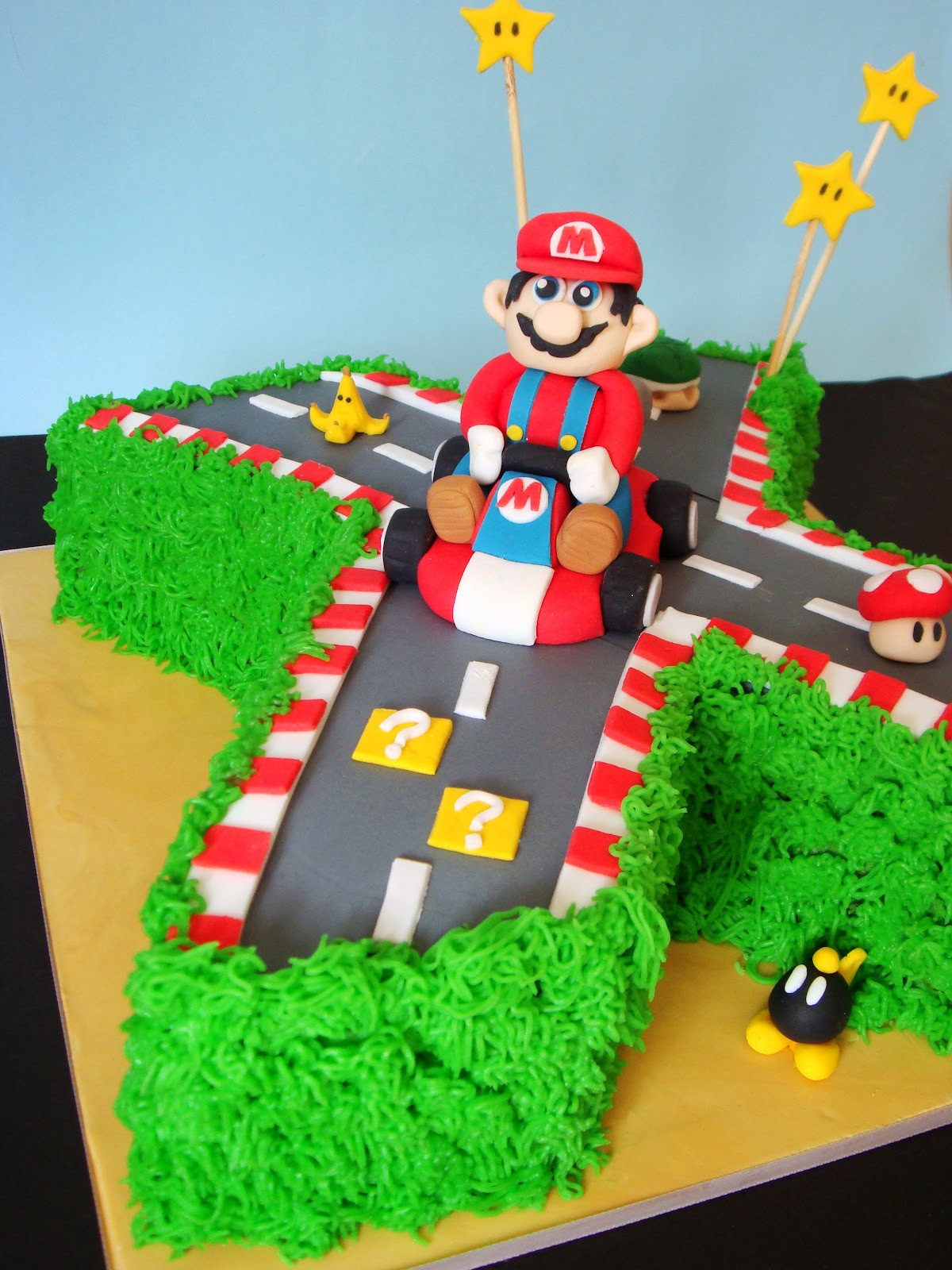 Mario Kart Birthday Cake
 butter hearts sugar Mario Kart Birthday Cake