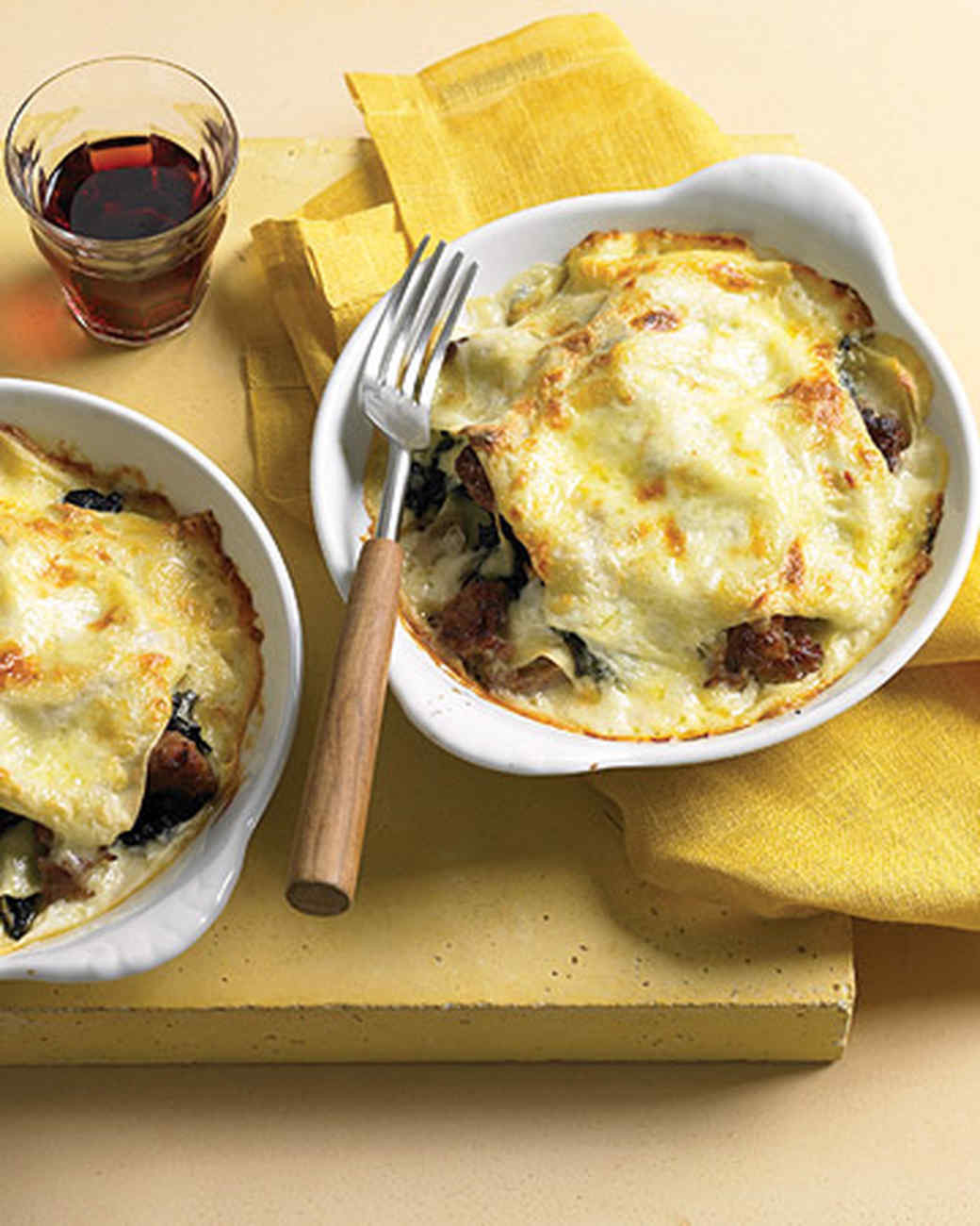 Martha Stewart Lasagna Recipe
 Individual Swiss Chard and Italian Sausage Lasagna Recipe