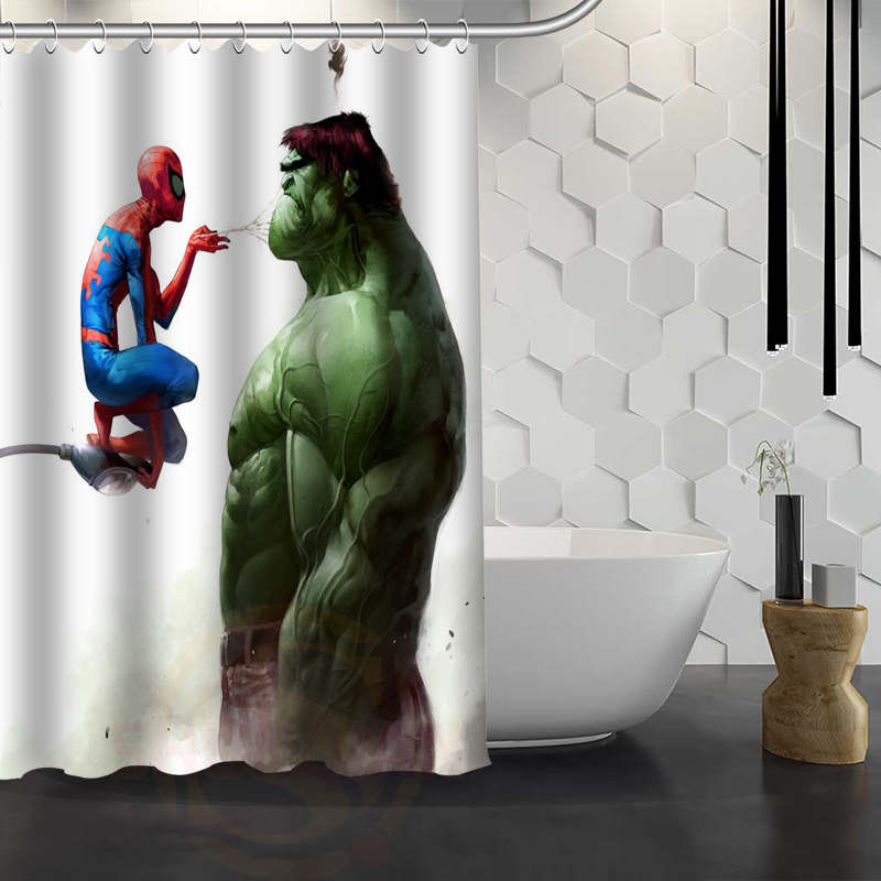 Marvel Bathroom Decor
 Custom Hulk Marvel Shower Curtain Waterproof Fabric Bath