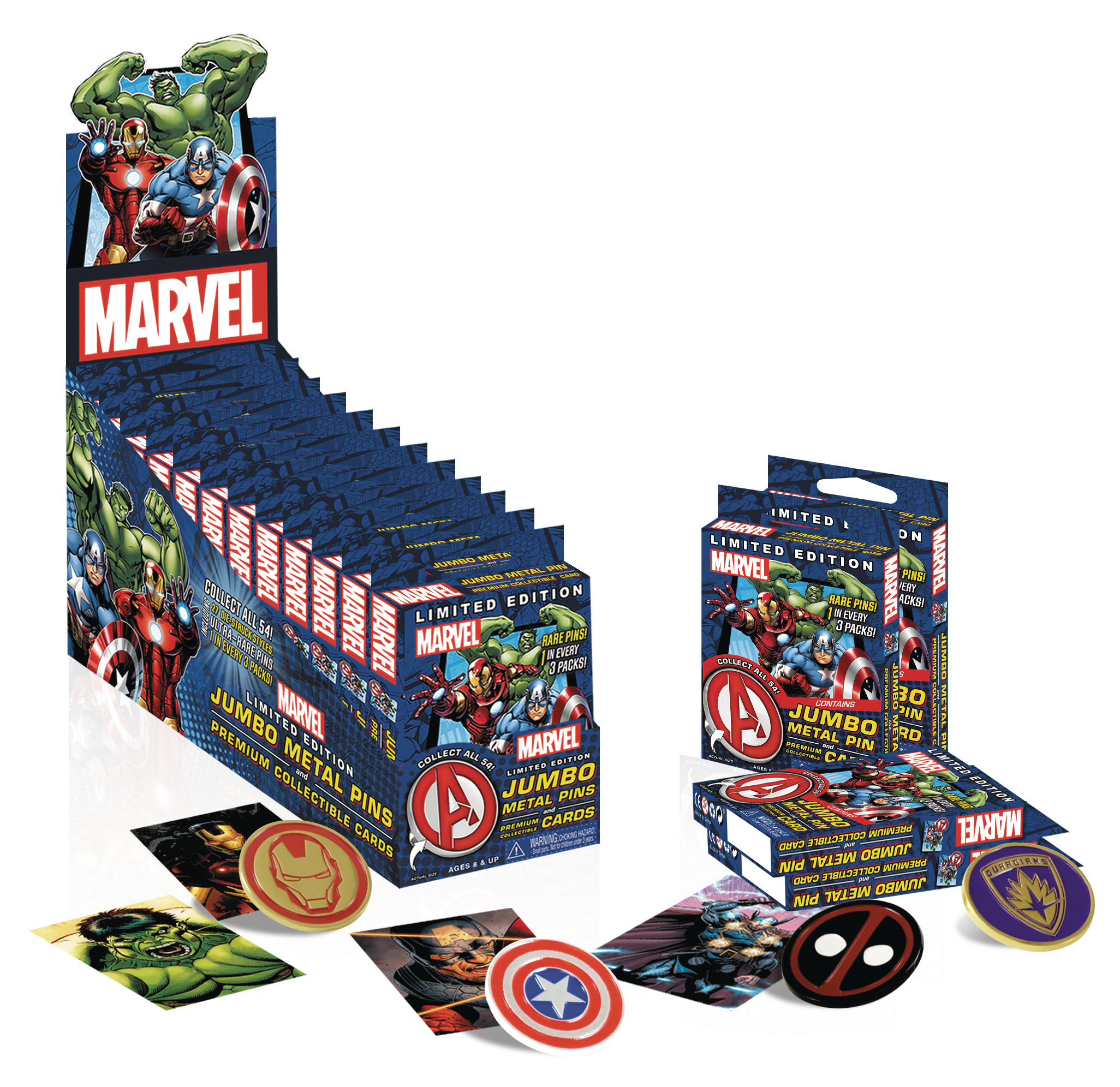 Marvel Pins
 FEB MARVEL LTD ED METAL PINS & PREMIUM COLL CARDS