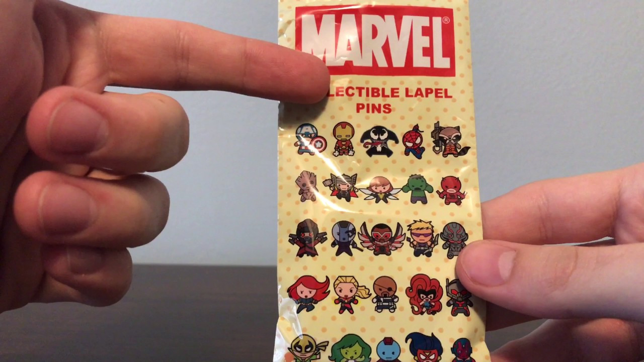 Marvel Pins
 8 Marvel Collectible Lapel Pin Blind Bag Opening