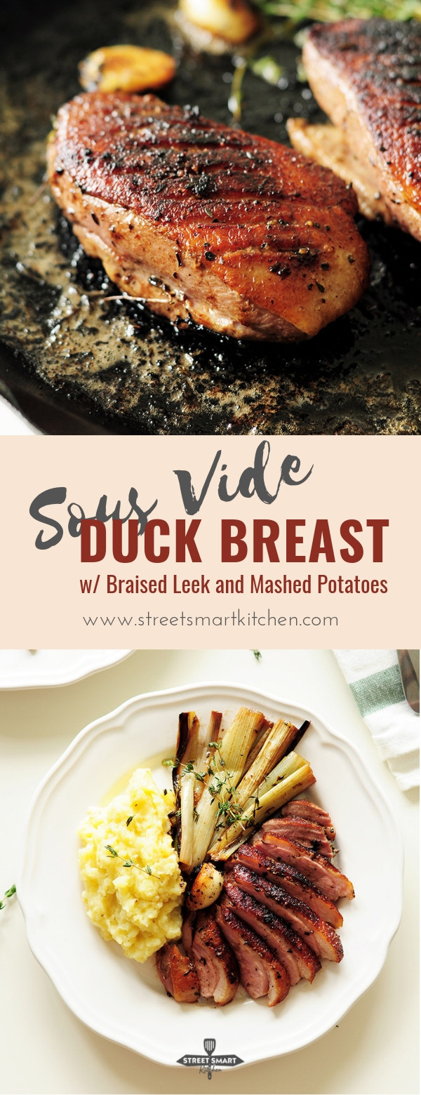 Mashed Potatoes Sous Vide
 Sous Vide Duck Breast with Braised Leeks & Mashed Potatoes