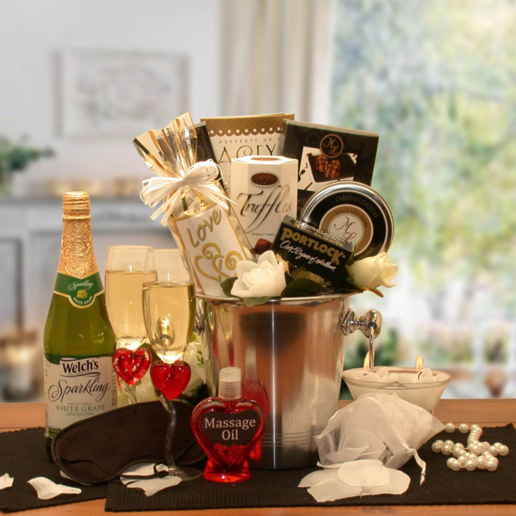 Massage Gift Basket Ideas
 Romantic Evening for 2 Gourmet Gift Basket