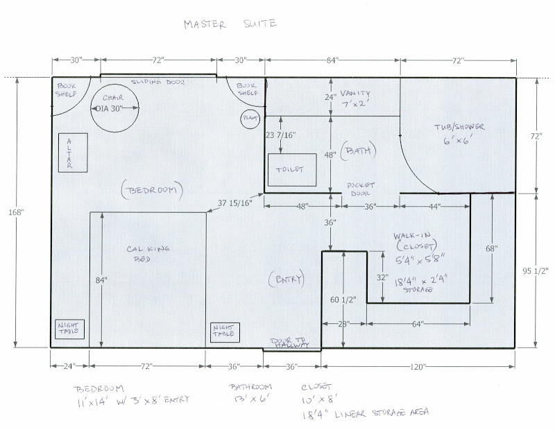 Master Bathroom Dimensions
 Decent Master Bath size