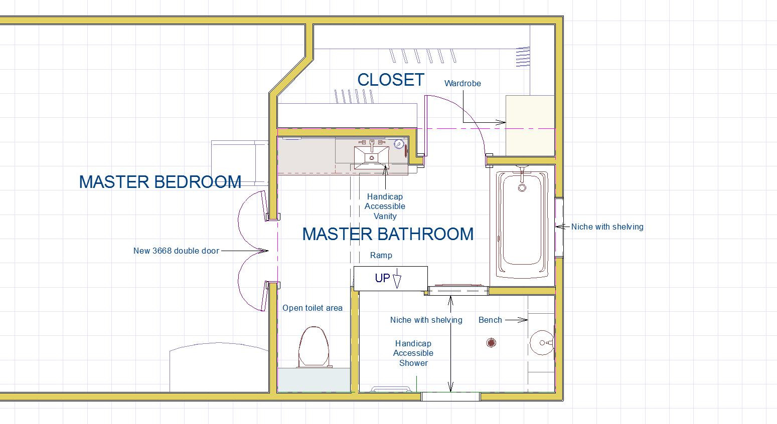 Master Bathroom Floor Plan
 Dated Master Bathroom Gets a Spa Like Upgrade Medford