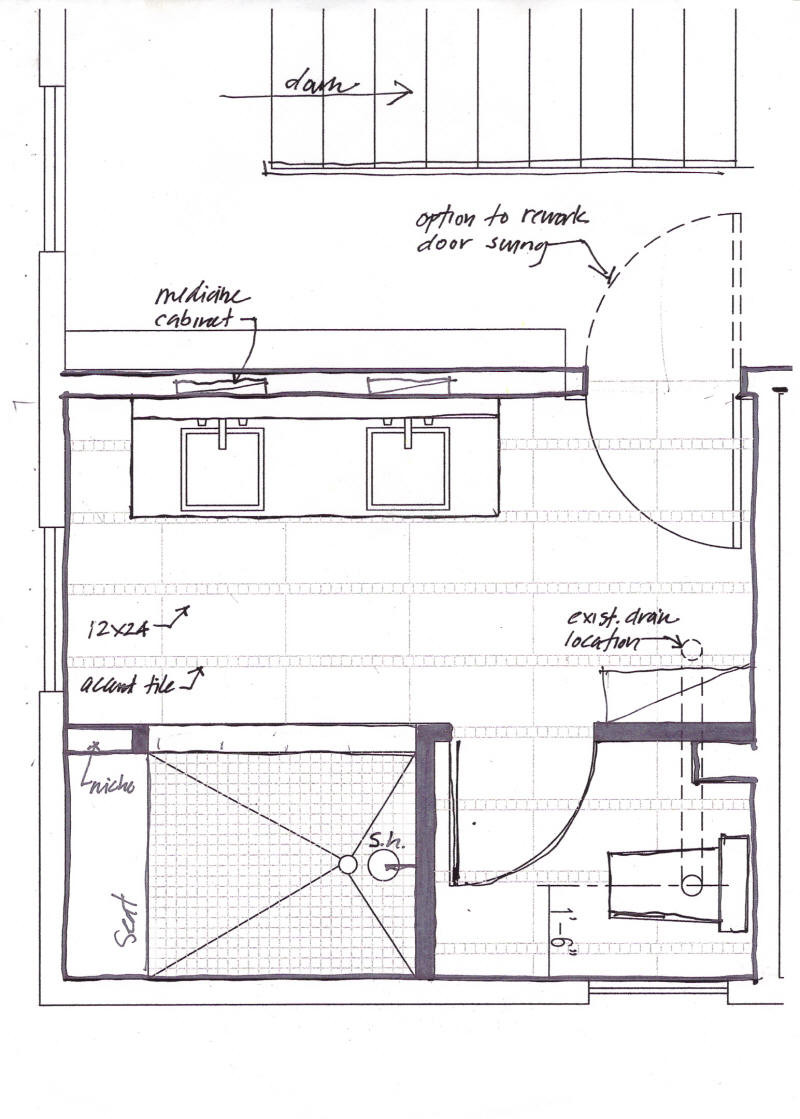 Master Bathroom Floor Plan
 Indianapolis Master Bath Remodel Shed Dormer Extension