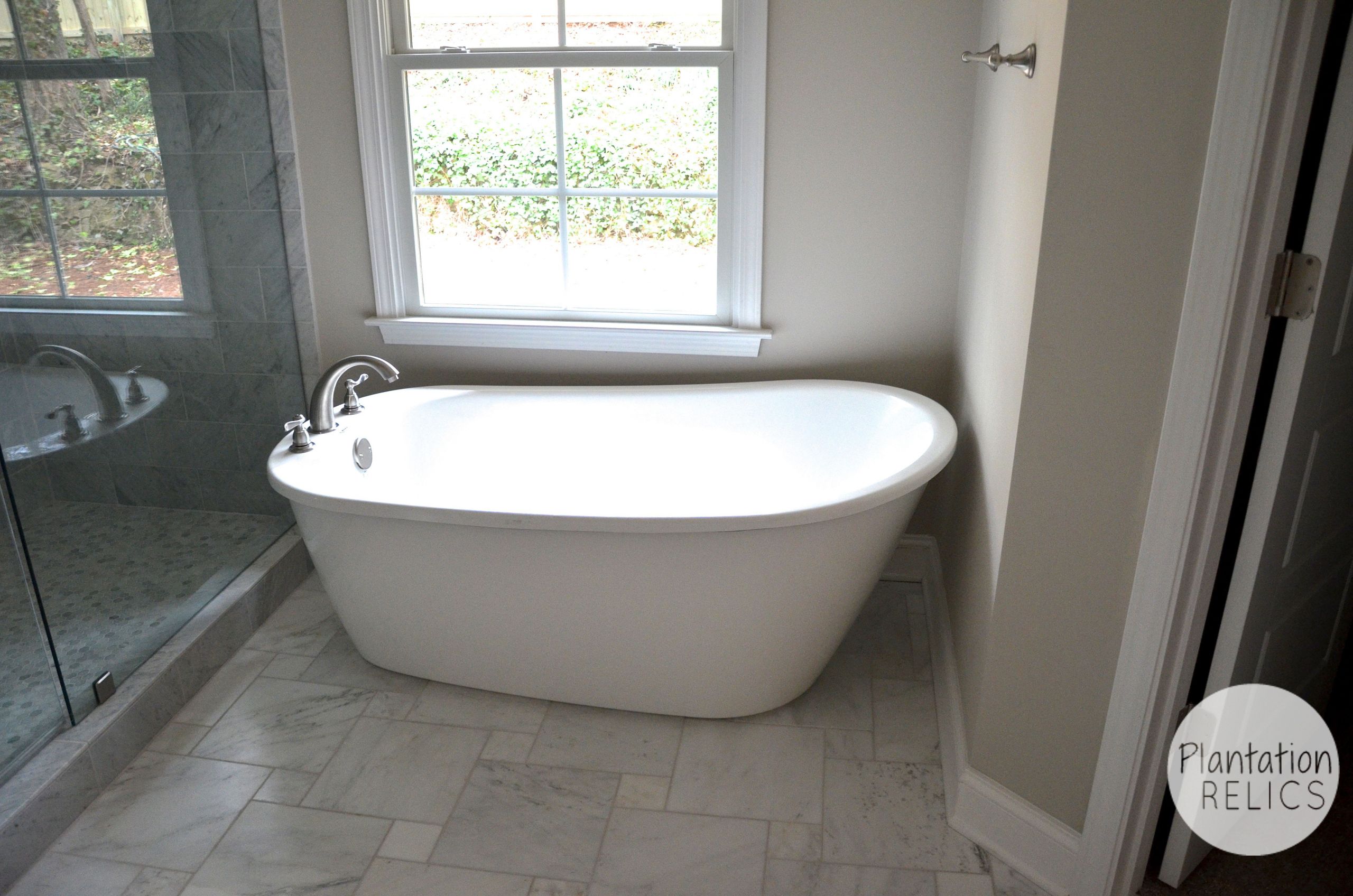 Master Bathroom Tub
 Master Bathroom AFTER Flip House 1 Plantation Relics