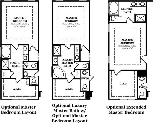 Master Bedroom Suite Plans
 Hickory II