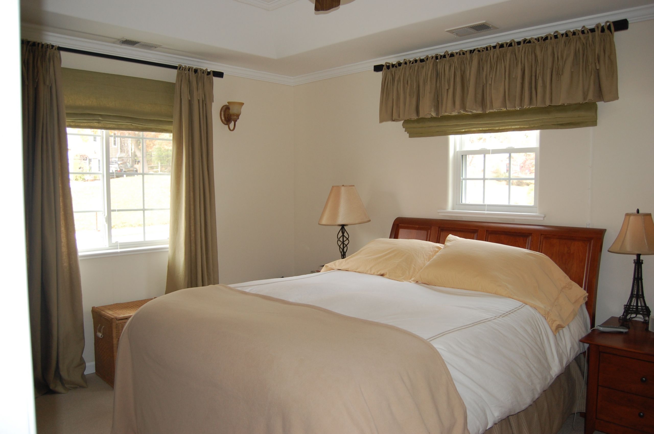 Master Bedroom Window Treatments
 custom window treatments