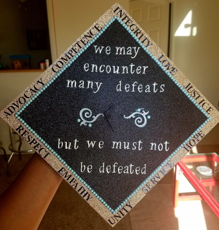 Maya Angelou Graduation Quotes
 Social Work Graduation Cap BSW With a quote from Maya