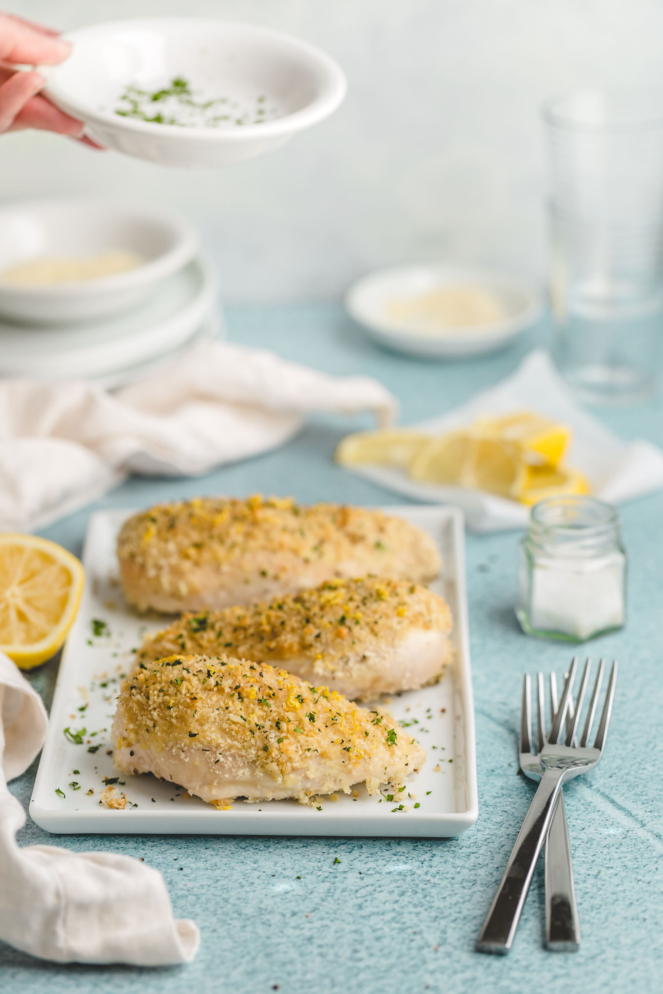 Mayonnaise Baked Chicken
 Easy Baked Chicken with Basil Mayonnaise and Garlic