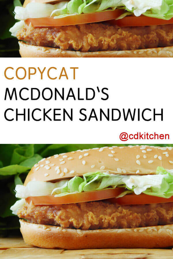 Mcdonalds Chicken Sandwiches
 Copycat McDonald s Chicken Sandwich Recipe from CDKitchen