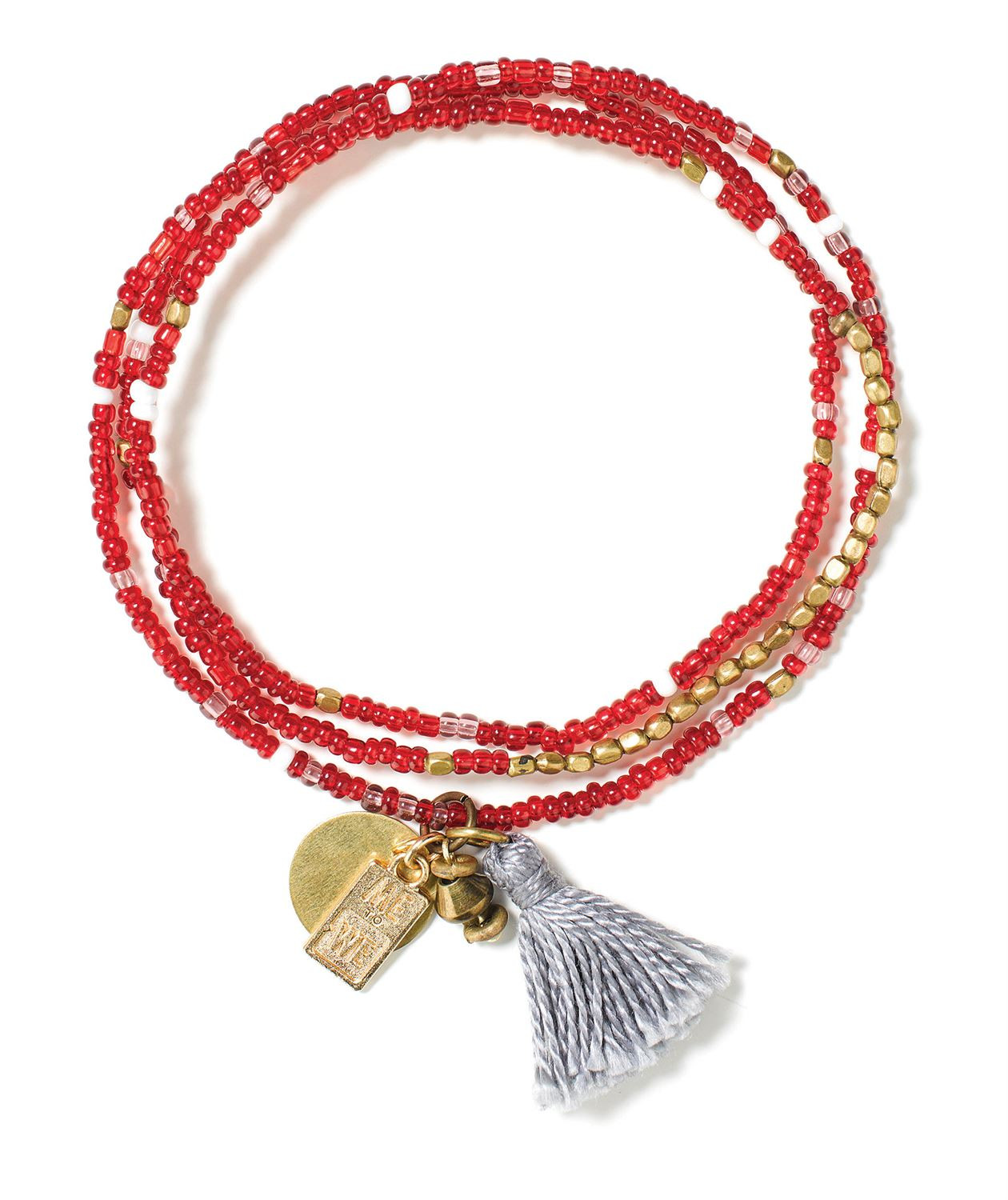 Me To We Rafiki Bracelet
 Duty Free Me to We Brass & Red Rafiki Bracelet line from