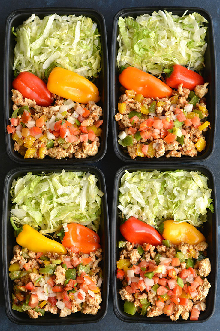 Meal Prep Ideas For Dinner
 Meal Prep Turkey Taco Bowls Low Carb Paleo GF Low Cal