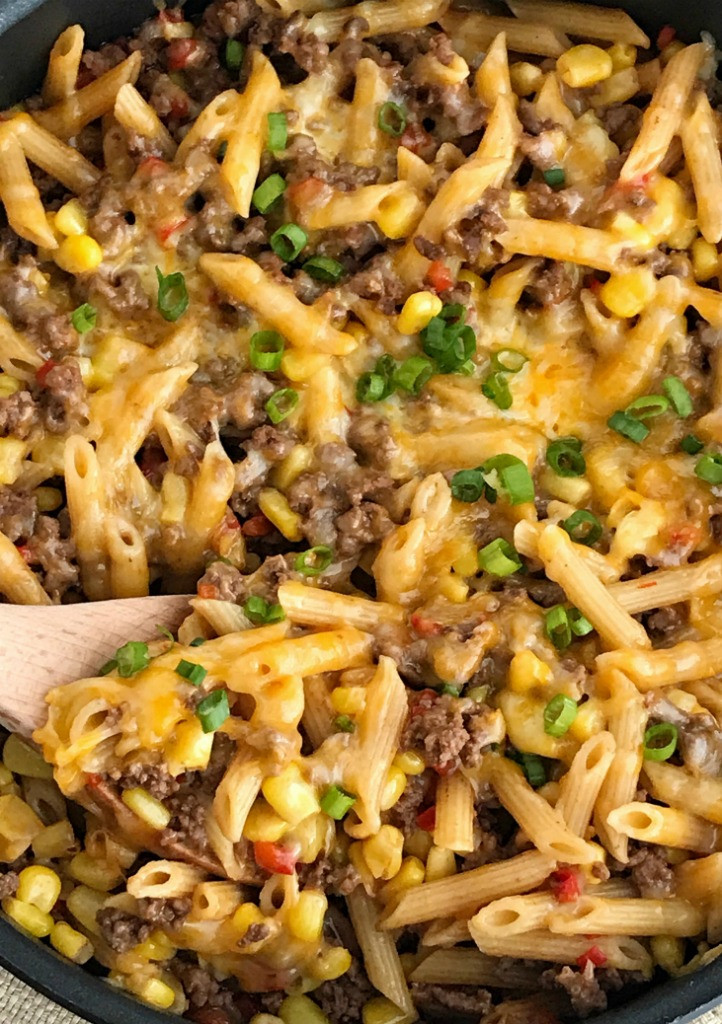 Meat Recipes For Dinner
 30 minutes one pan BBQ Beef Pasta Skillet To her as