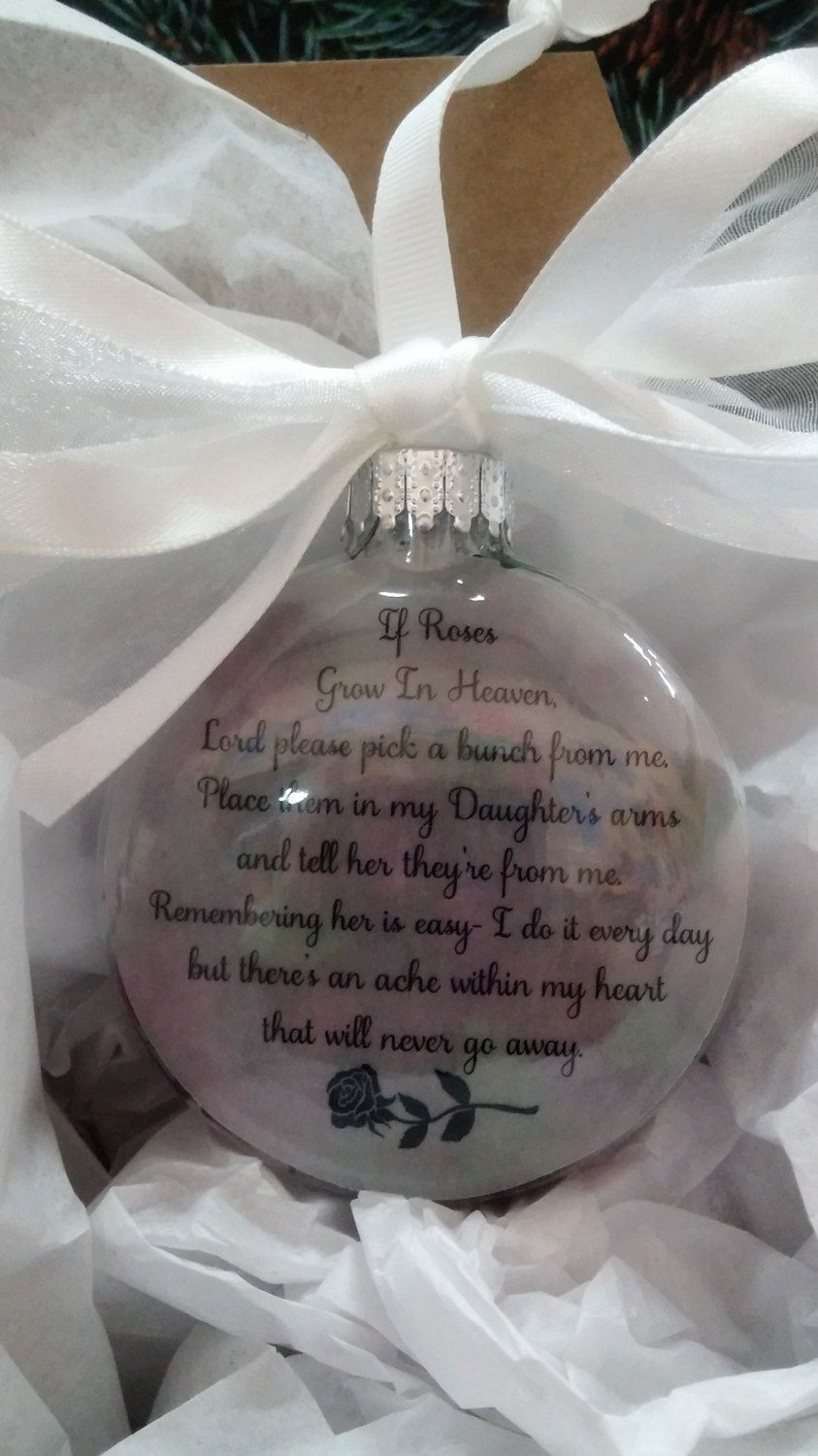 Memorial Gifts For Loss Of A Child
 Daughter Memorial Gift "If Roses Grow In Heaven" In Memory