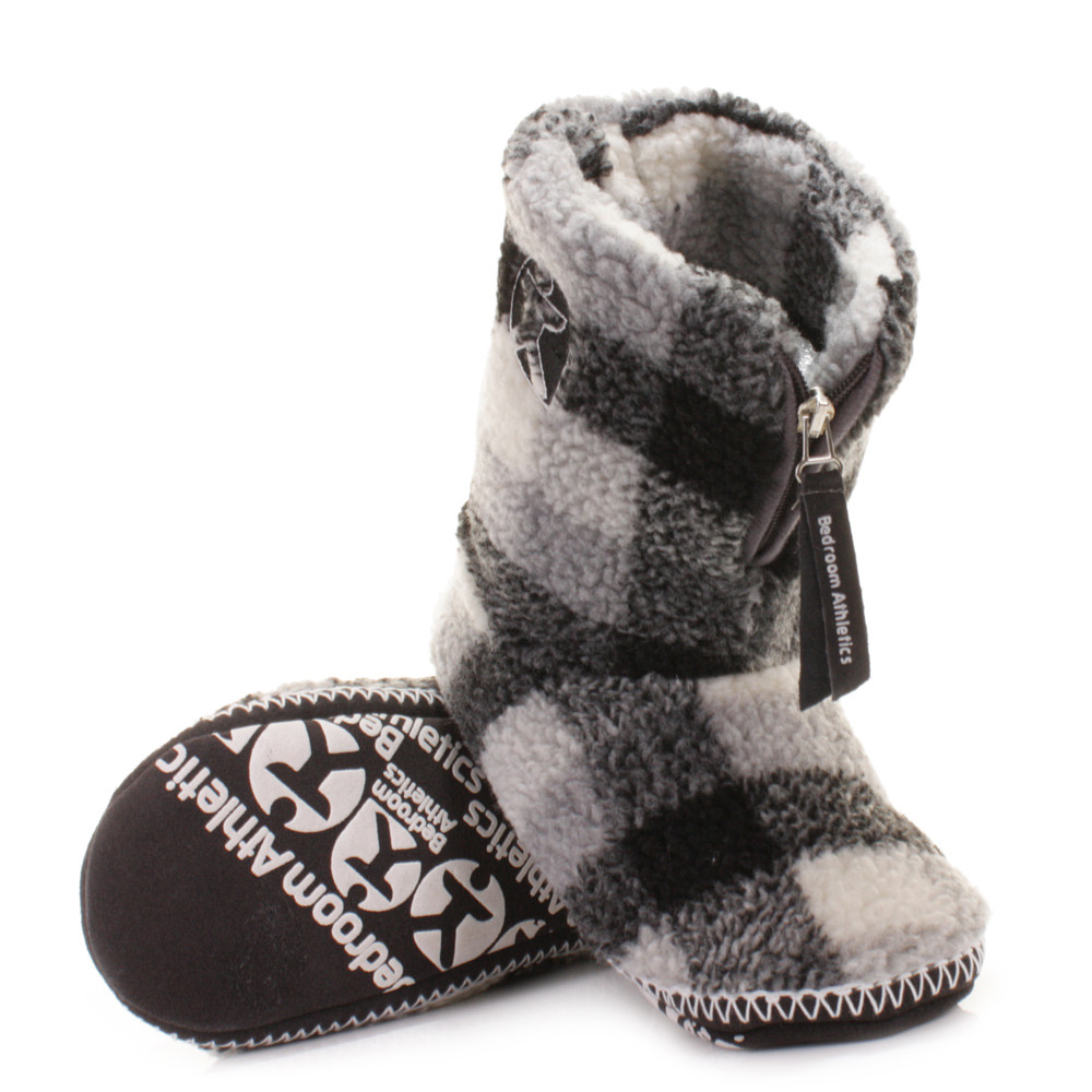 Mens Bedroom Shoes
 Mens Slipper Boots Bedroom Athletics Mcqueen Fleece Grey