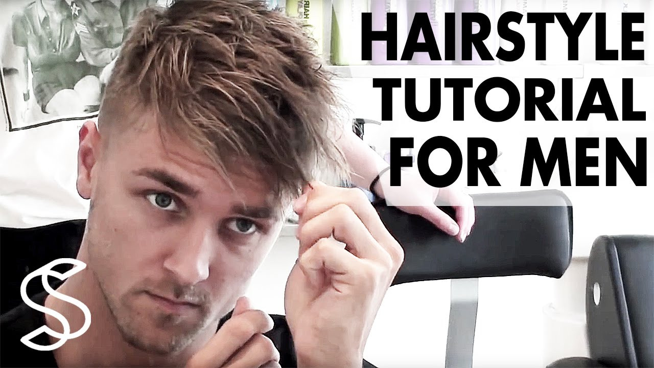 Mens Hairstyles Shaved Sides Long Fringe
 Men s Hairstyle Tutorial ★ Fringe Bangs Texture Undercut