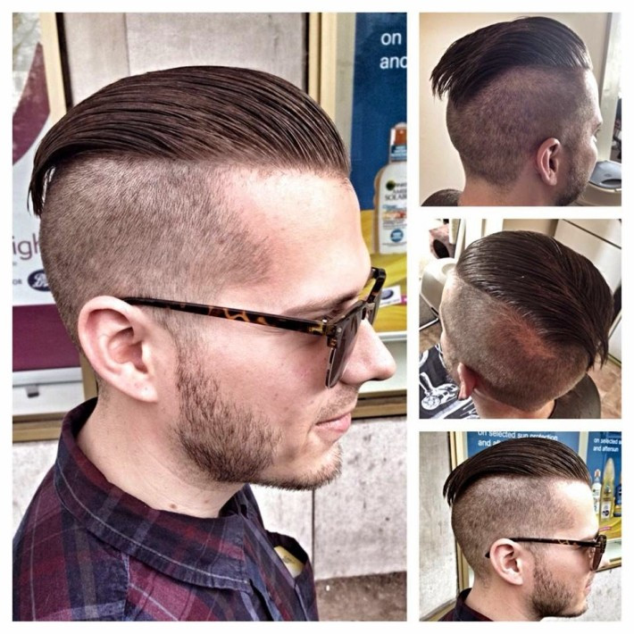 Mens Hairstyles Shaved Sides Long Fringe
 Men’s hairstyle with shaved sides and textured long