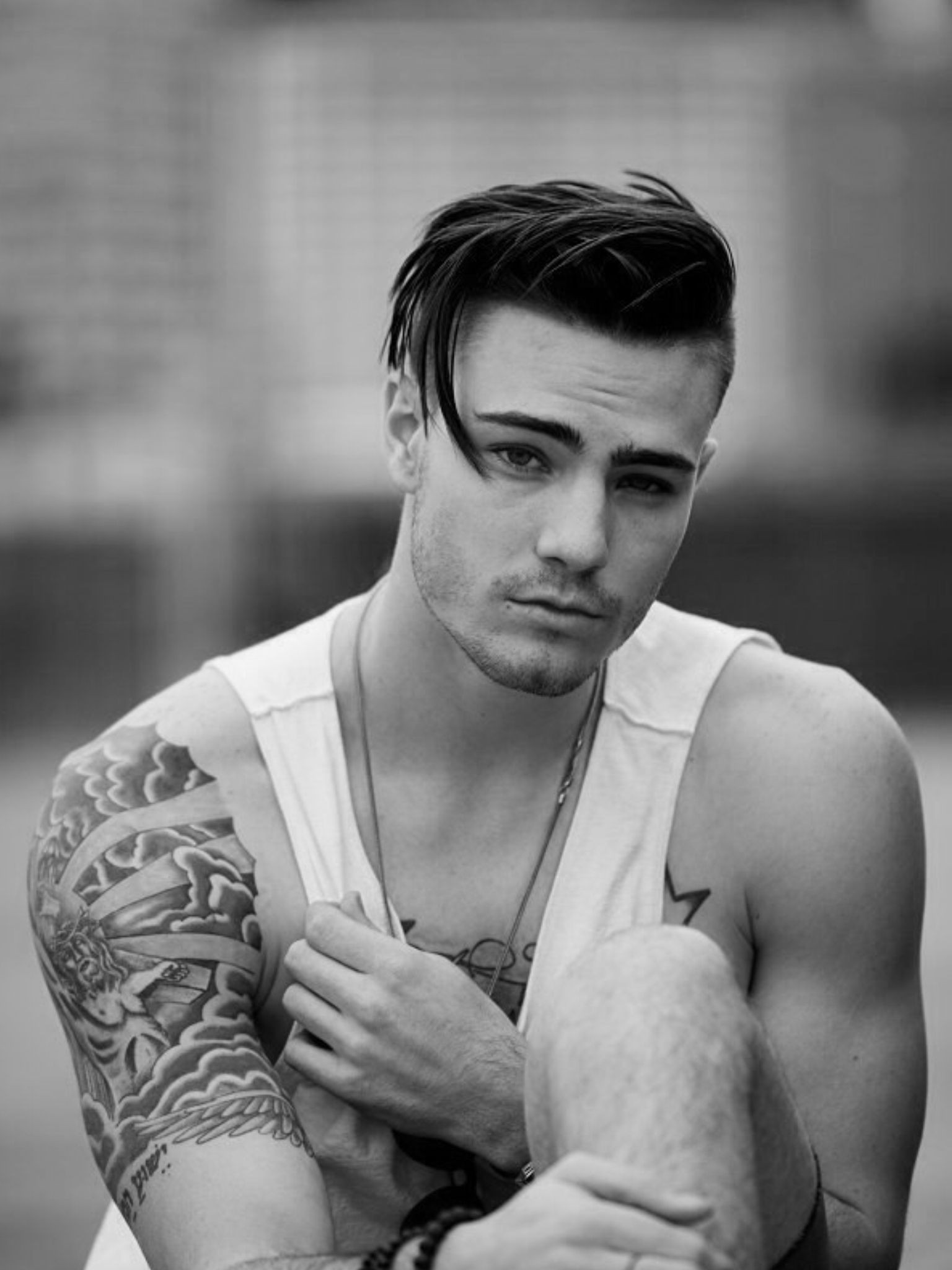 Mens Hairstyles Shaved Sides Long Fringe
 shaved sides long top