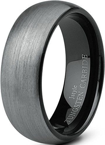 Mens Wedding Rings Amazon
 Jstyle Jewelry Tungsten Rings for Men Wedding Band Black