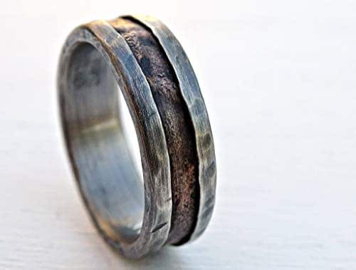 Mens Wedding Rings Amazon
 Amazon Cool Mens Ring Bronze Unique Wedding Band