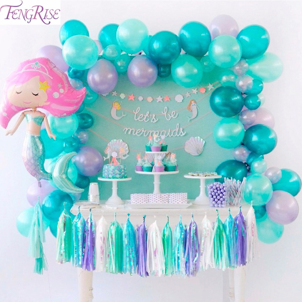 Mermaid And Unicorn Party Ideas
 FENGRISE Unicorn Mermaid Party Decorations Mermaid Balloon