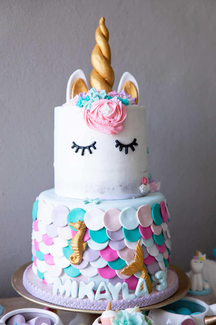 Mermaid And Unicorn Party Ideas
 Kara s Party Ideas Unicorns and Mermaids Birthday Party