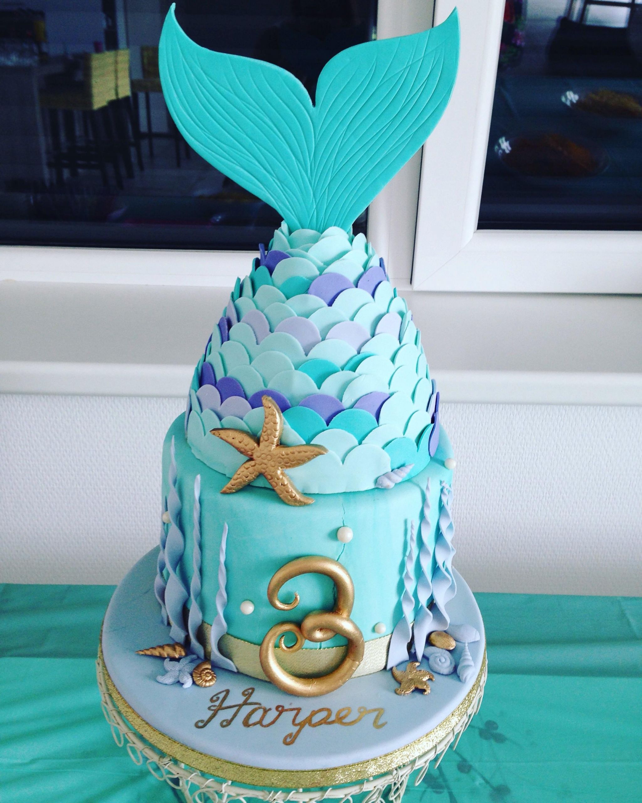 Mermaid Birthday Cakes
 Mermaid birthday cake I made for my daughters 3rd birthday