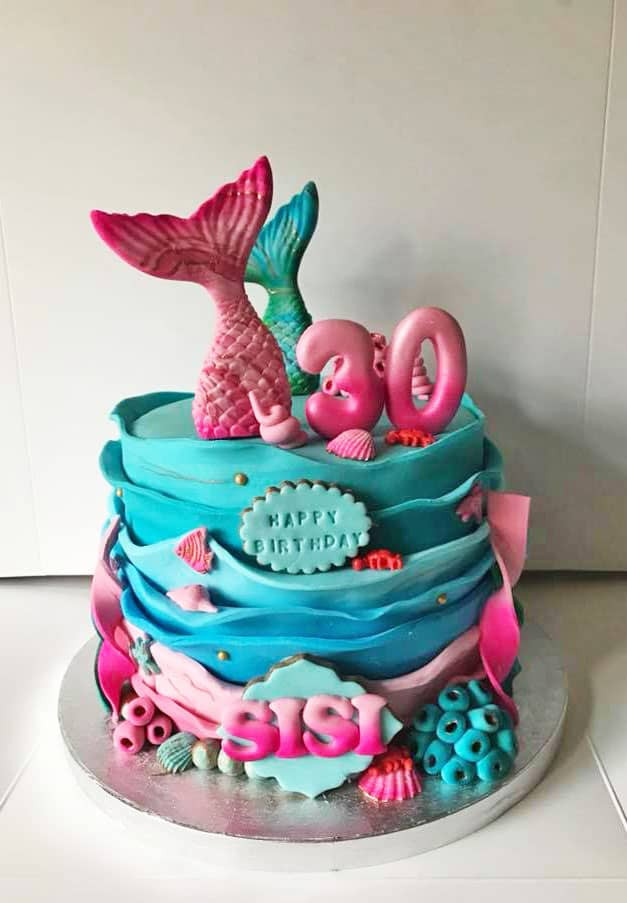 Mermaid Birthday Cakes
 13 Mermaid Cakes & Party Ideas