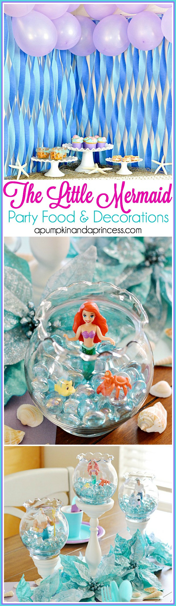 Mermaid Birthday Party Decorations
 The Little Mermaid Party A Pumpkin And A Princess
