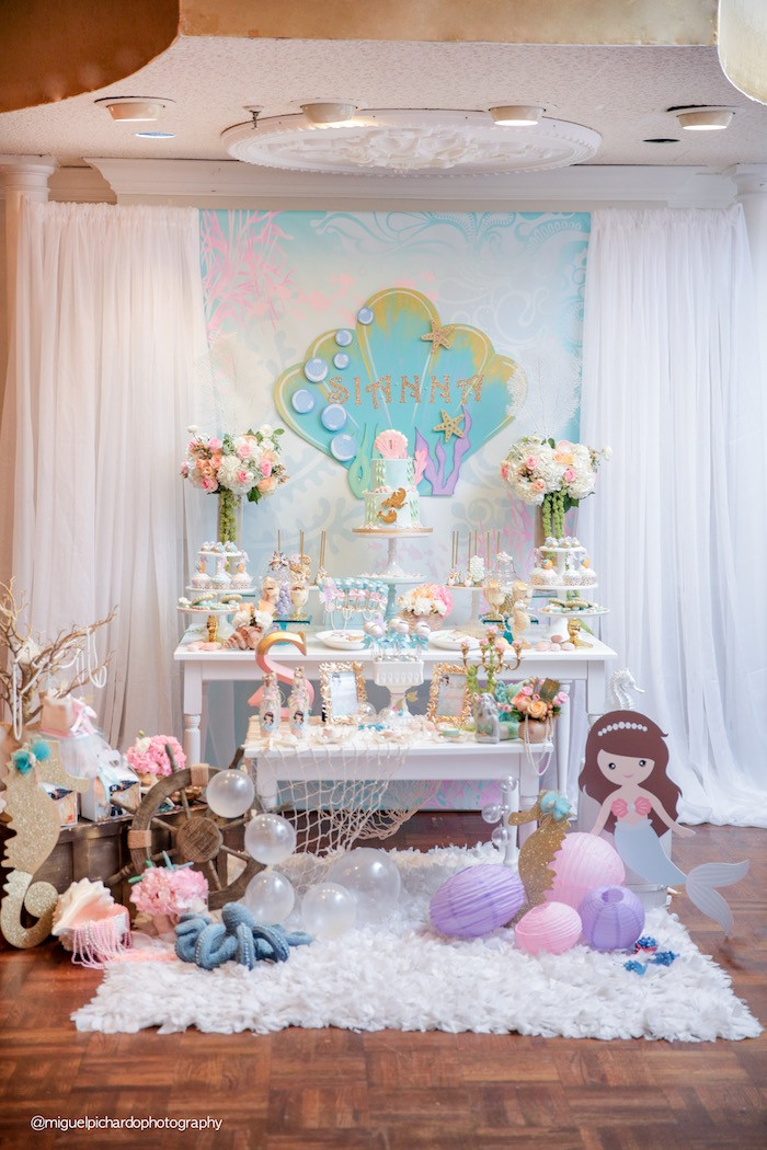 Mermaid Themed Party Ideas
 Kara s Party Ideas Pastel Mermaid Birthday Party