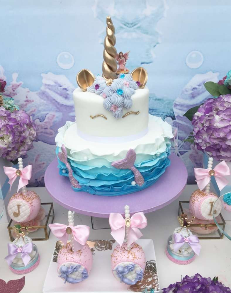 Mermaid Unicorn Party Ideas
 Unicorns Mermaids fairies Birthday Party Ideas