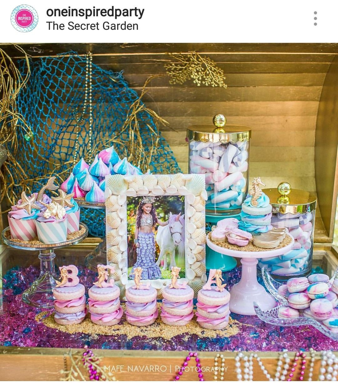 Mermaid Unicorn Party Ideas
 Mermaid and Unicorn Theme Birthday Party Dessert Table