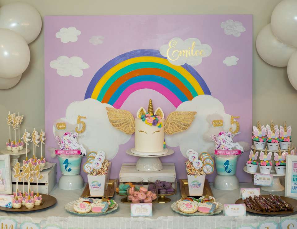 Mermaid Unicorn Party Ideas
 Unicorns Birthday "Magical Unicorn Mermaids & Fairies