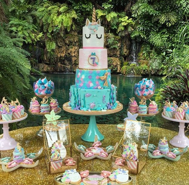 Mermaid Unicorn Party Ideas
 3842 best Mermaid Party images on Pinterest