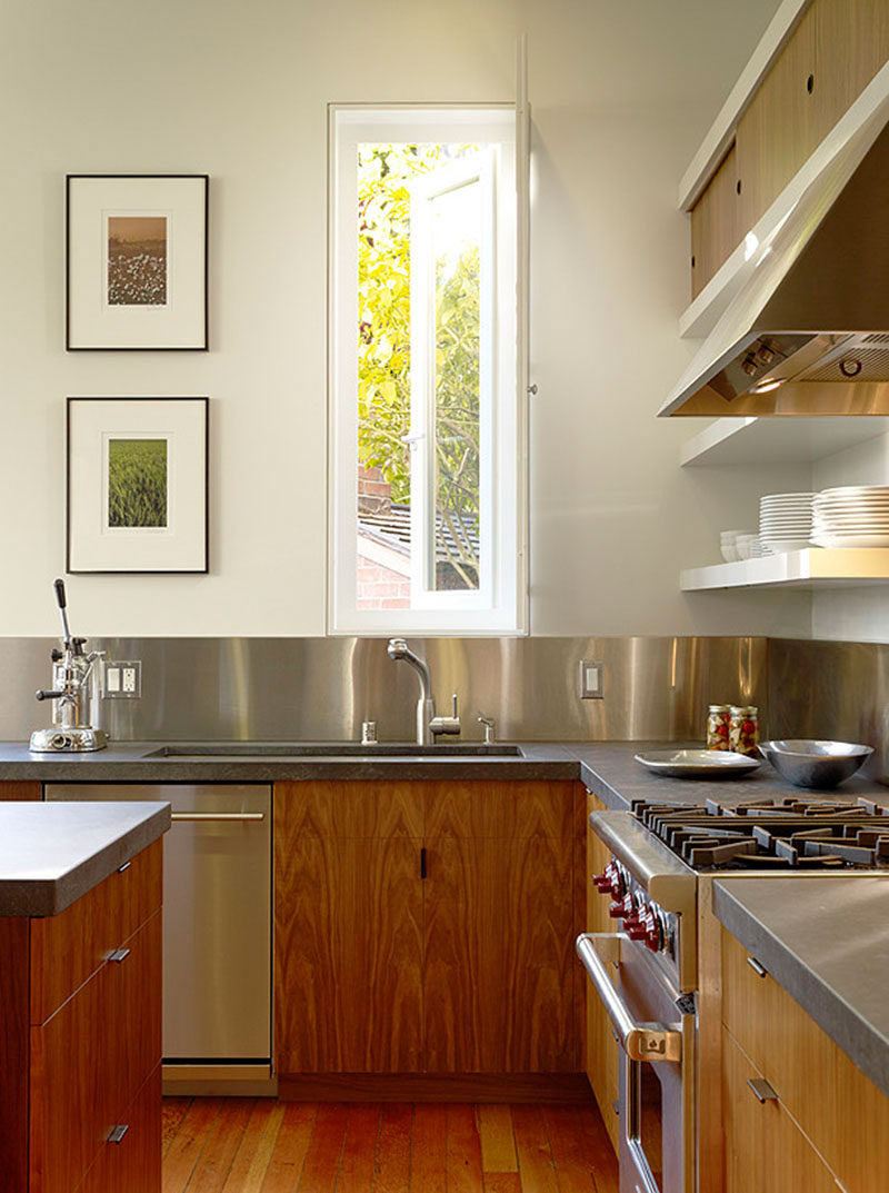 Metal Backsplash Kitchen
 Kitchen Design Idea Install A Stainless Steel Backsplash