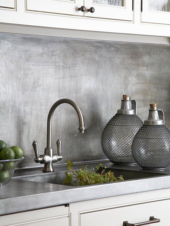 Metal Backsplash Kitchen
 15 Chic Metallic Kitchen Backsplash Ideas Shelterness